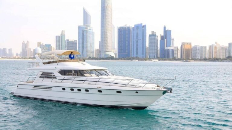 Corniche Yacht Rental Abu Dhabi 59 Luxury cabin view from sea cruise Abu Dhabi