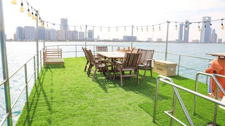 Corniche Yacht Rental Abu Dhabi 98 Rooftop view from Abu Dhabi yacht rental”