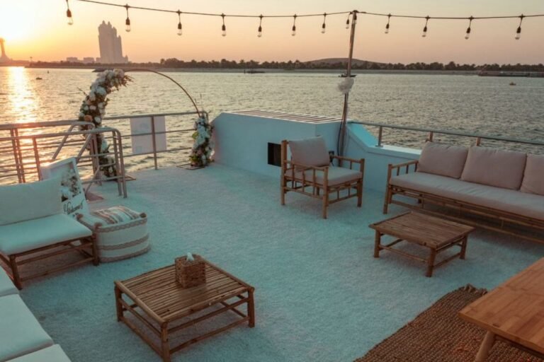 Corniche Yacht Rental Abu Dhabi 56 Sunset cruise on small private yacht Abu Dhabi