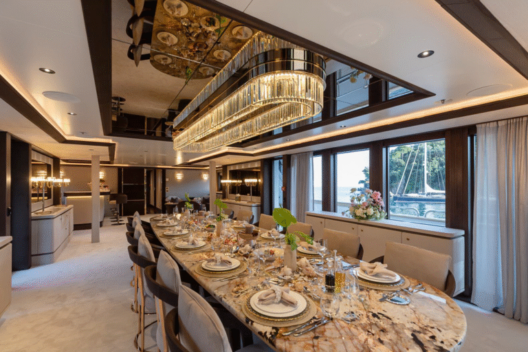 Corporate Yacht Events Abu Dhabi 134 Prestige 210ft superyacht for F1 Yacht Abu Dhabi
