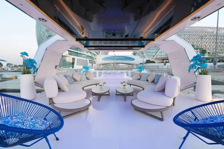evening cruise on 65ft yacht abu dhabi with party lights