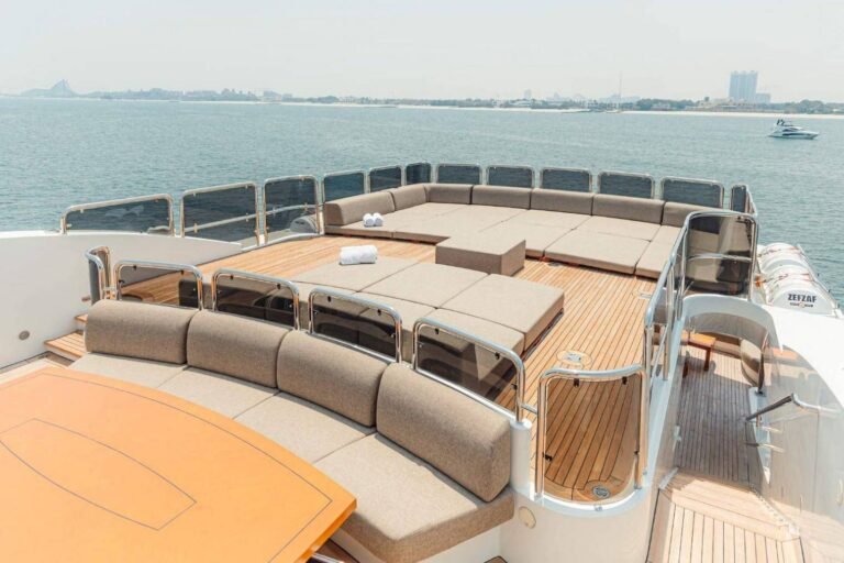 Corporate Yacht Events Abu Dhabi 126 Premium guest cabin on Luxx Beauty 181ft superyacht with stylish décor and luxurious amenities.