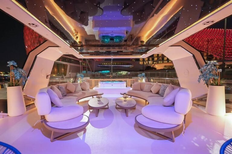 65 feet yacht abu dhabi decorated for birthday party on board