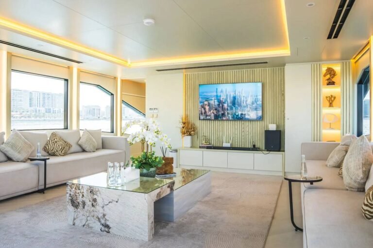 premium 65ft yacht charter abu dhabi for wedding celebration