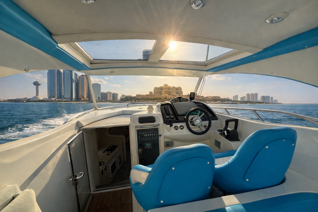 Yacht rental Abu Dhabi | Rent a Yacht Abu Dhabi 28 42ft yacht rental abu dhabi raya 42 mini on open sea