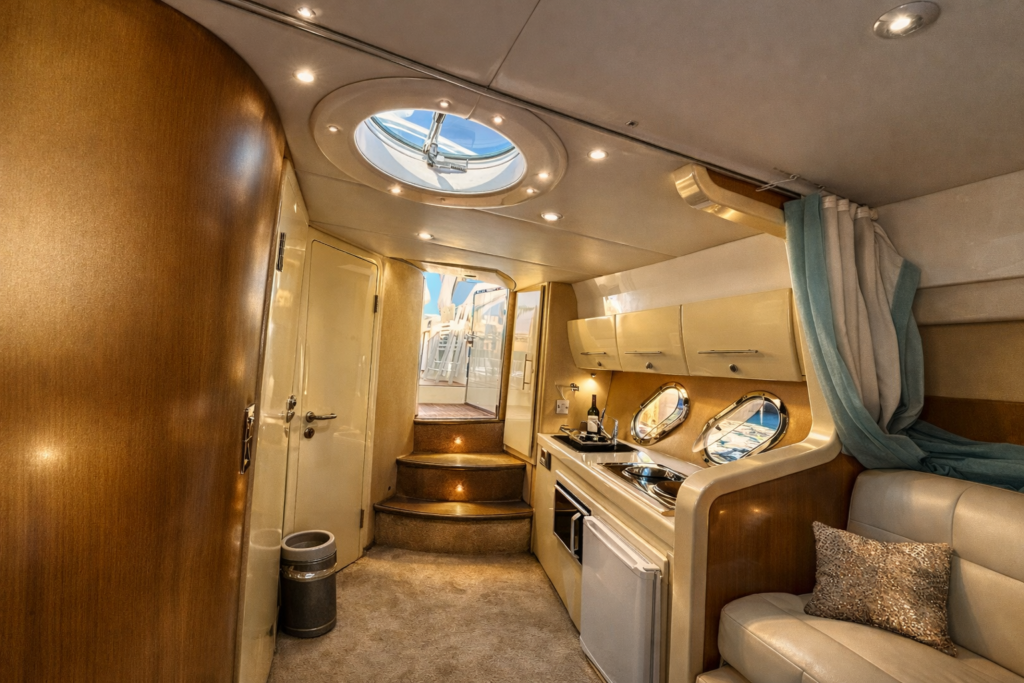 Yacht rental Abu Dhabi | Rent a Yacht Abu Dhabi 29 small luxury yacht abu dhabi for 10 guests raya 42 mini