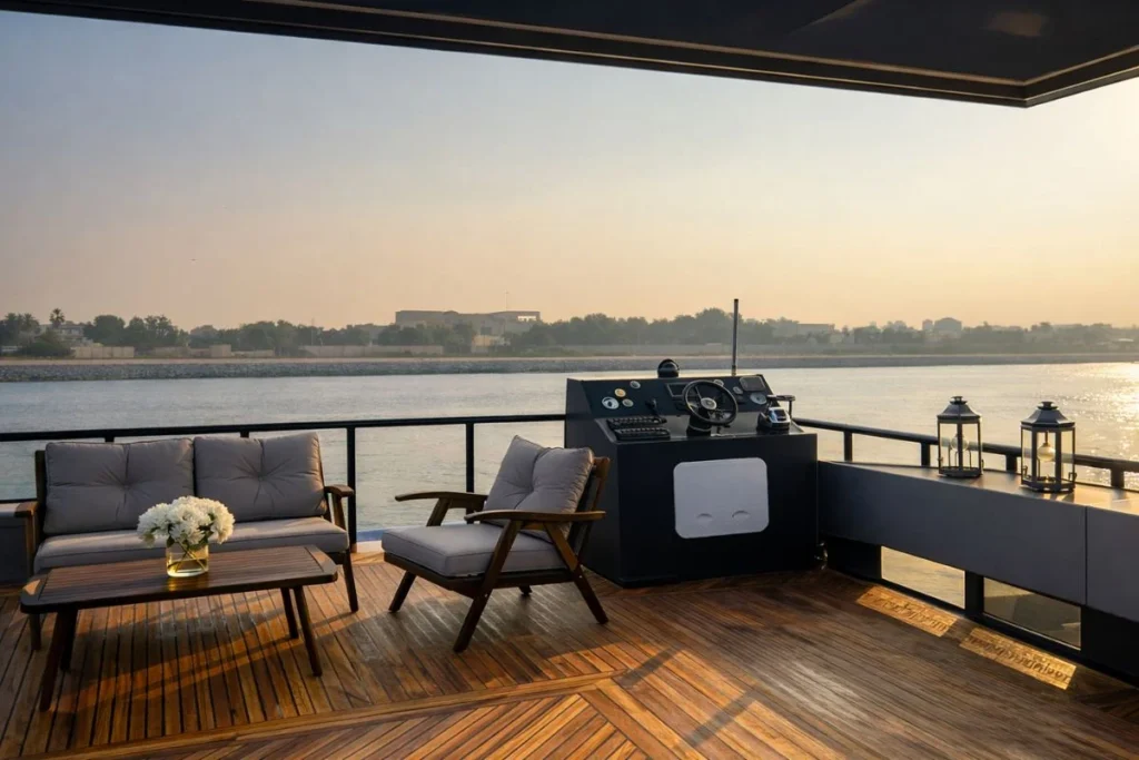 Yacht rental Abu Dhabi | Rent a Yacht Abu Dhabi 38 abu dhabi event yacht raya miss kim sunset cruise deck view