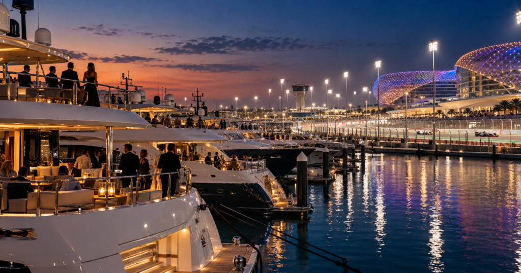Abu Dhabi Grand Prix 2026 yacht Yas Marina